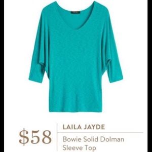 Laila Jayde Bowie Solid Dolman Sleeve Top